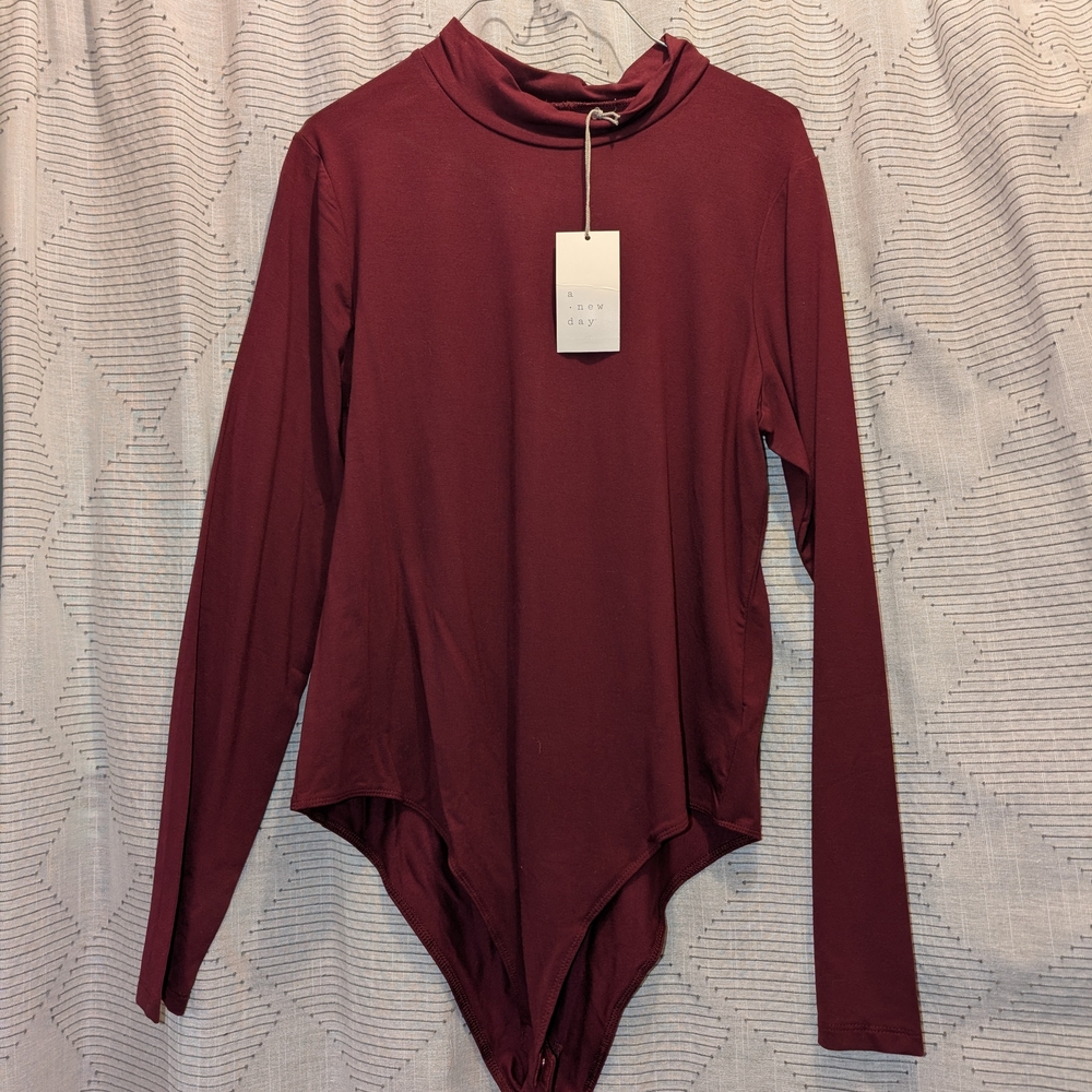 Elegant Maroon Long Sleeve Bodysuit